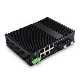 Smart WEB Managed Industrial POE Switch 6 10/100TX POE  and 2 100FX 