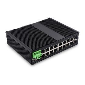 Managed Industrial Ethernet Switch 16 10/100/1000TX and 2 1000X SFP Slot 