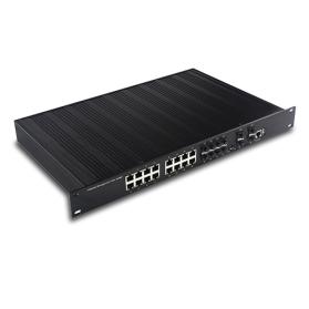 L2/L3 Rackmount Managed Industrial POE Switch 4 1G/10G SFP+ Slot+16 10/100/1000TX+8 1G SFP Slot