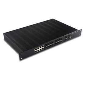  L2/L3 Managed Industrial POE Switch Rackmount 4 1G/10G SFP+ Slot+8 10/100/1000TX+16 1G SFP Slot