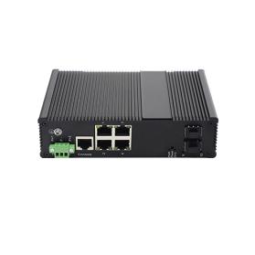 Managed Industrial POE Switch 4 10/100/1000TX PoE/PoE+ and 2 1000X SFP Slot 