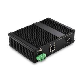 Unmanaged Industrial PoE Switch 1 10/100/1000TX PoE/PoE+ and 1 100/1000FX