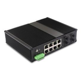 Unmanaged Industrial PoE Switch 8 10/100/1000TX PoE/PoE+ and 4 1000FX 