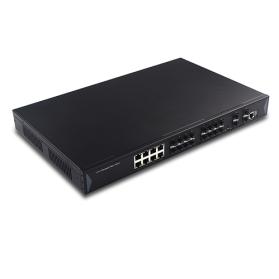 L2/L3 Rackmount Managed Fiber Ethernet Switch 4 1G/10G SFP+ Slot and 16 1000M SFP Slot and 8 10/100/1000Base-T(X) 