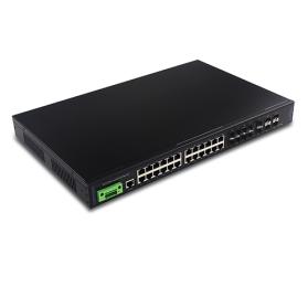 L2/L3 Rackmount Managed Fiber Ethernet Switch 6 1G/10G SFP+ Slot+24 10/100/1000TX+8 1G SFP Slot 